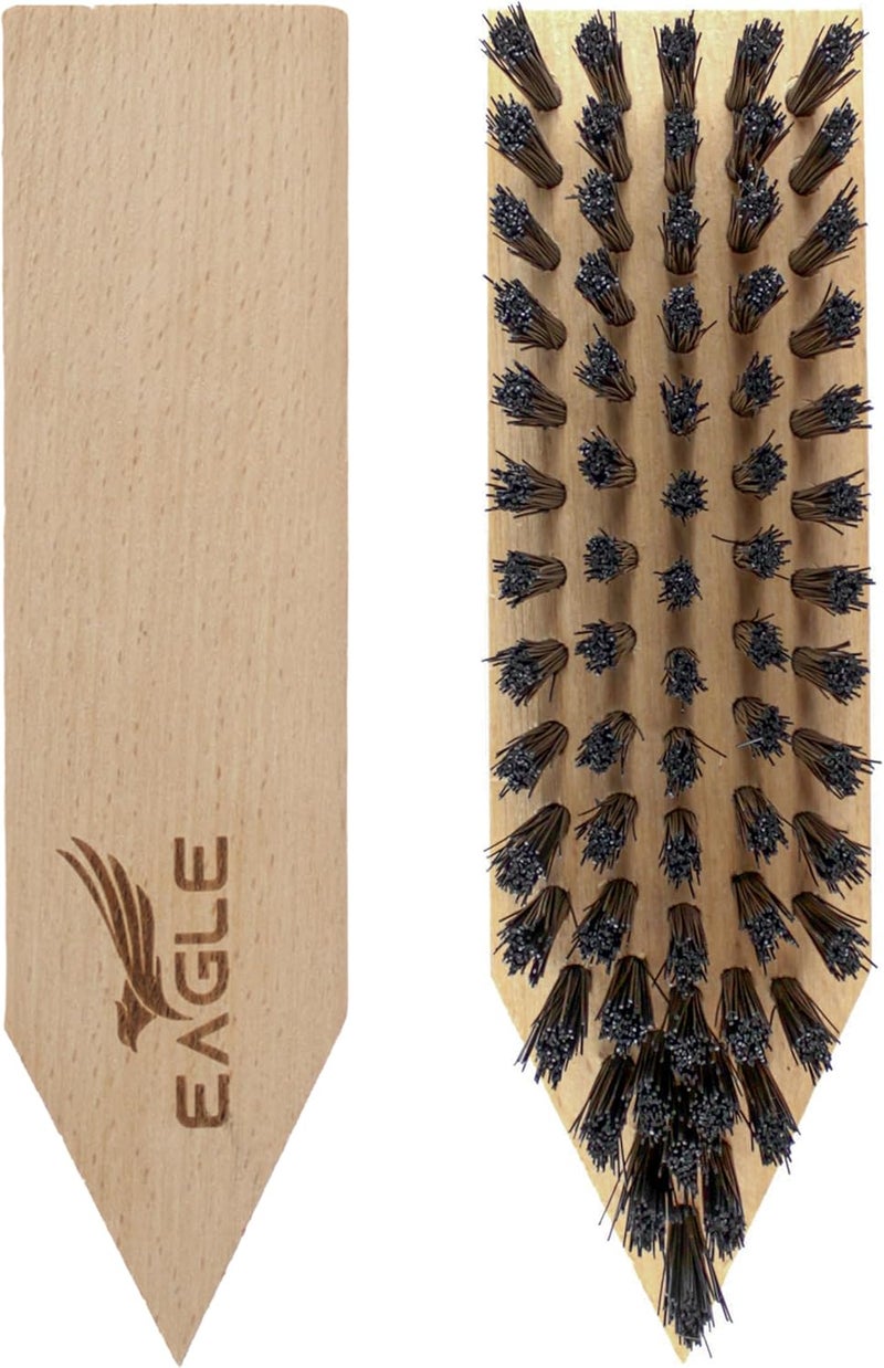 Eagle Heavy-Duty Boot & Cleat Brush – Tough Bristle Scrubber for Muddy Boots, Football Cleats & Golf Shoes – Rugged Cleaning Tool for Soles, Treads & Outsoles – Wood Handle, Outdoor-Ready - Image 2